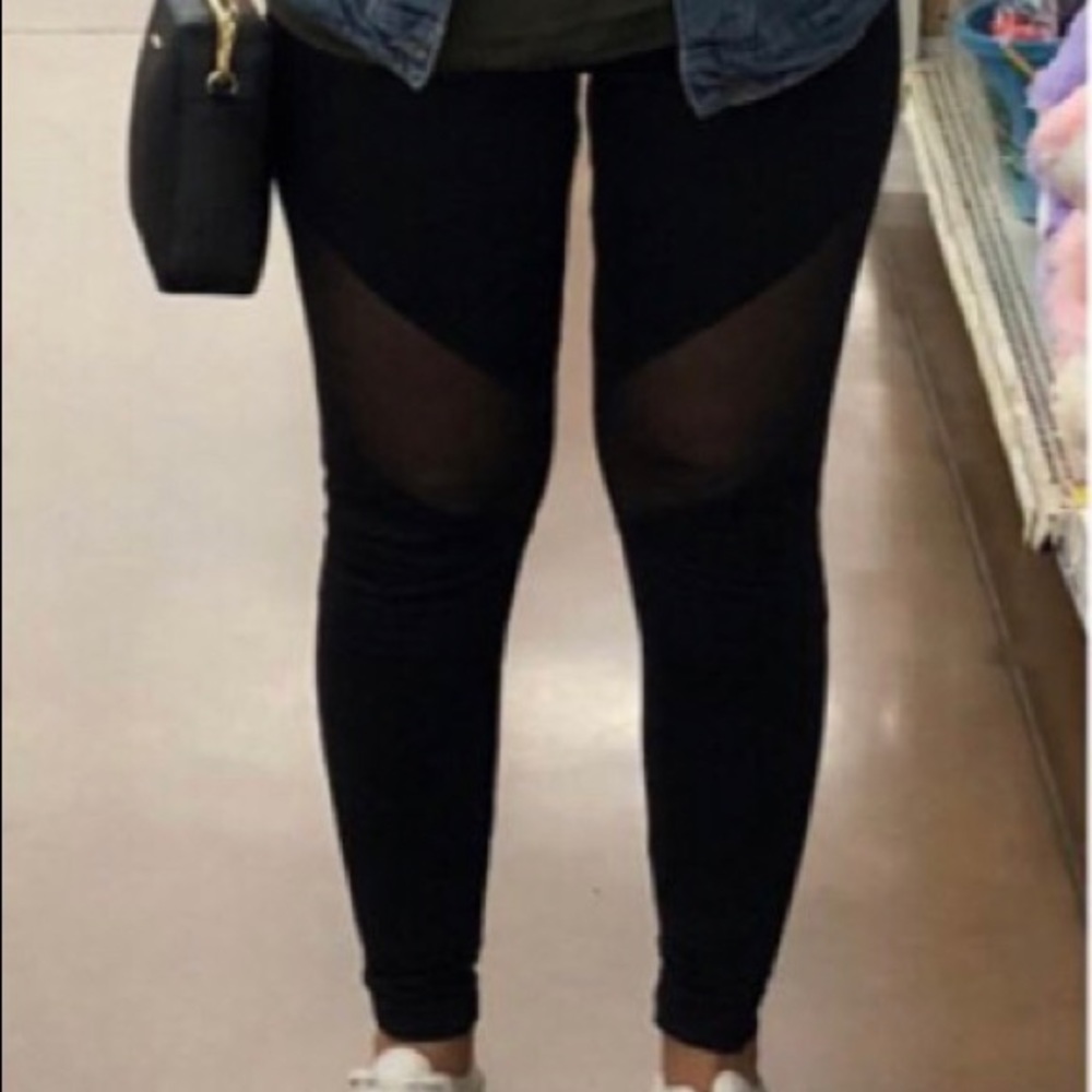 PINK mesh cutout leggings